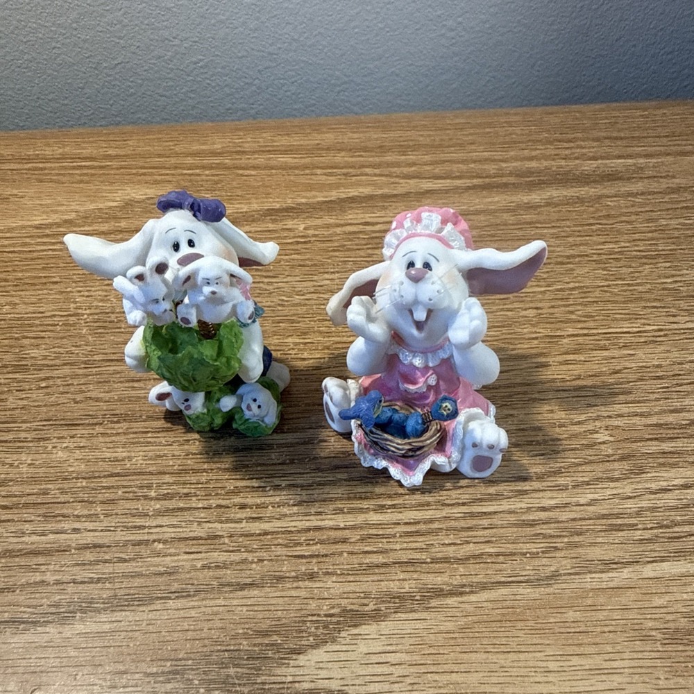 Two Easter Bunnies Birds Best And Lettuce